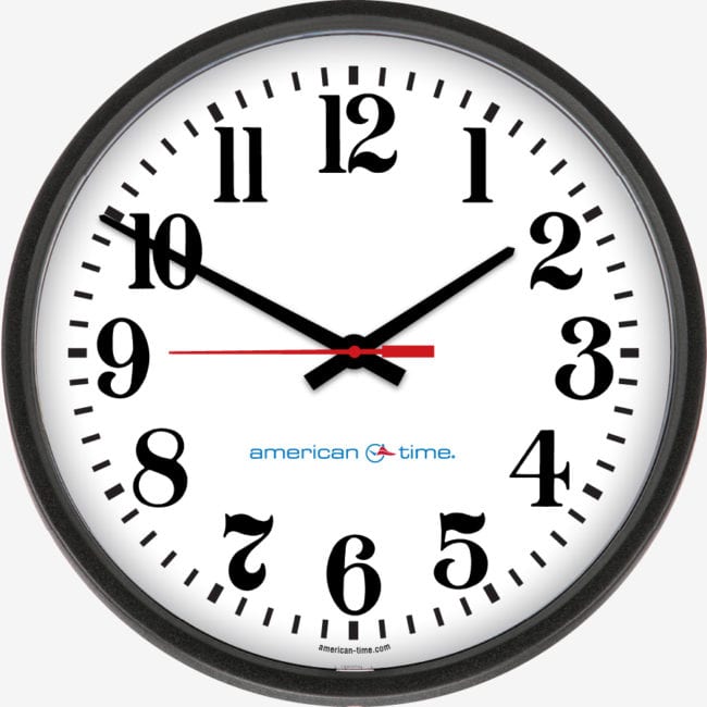Silent Sweep Analog Wall Clock American Time