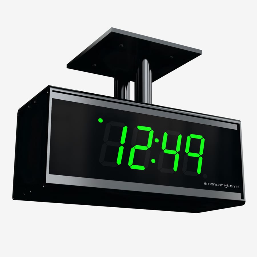 SiteSync IQ Wireless Digital Clock, 4 Green 4-Digit, Double-Face  Wall-Mount, 120V Molex Plug, w/ Countdown Circuit