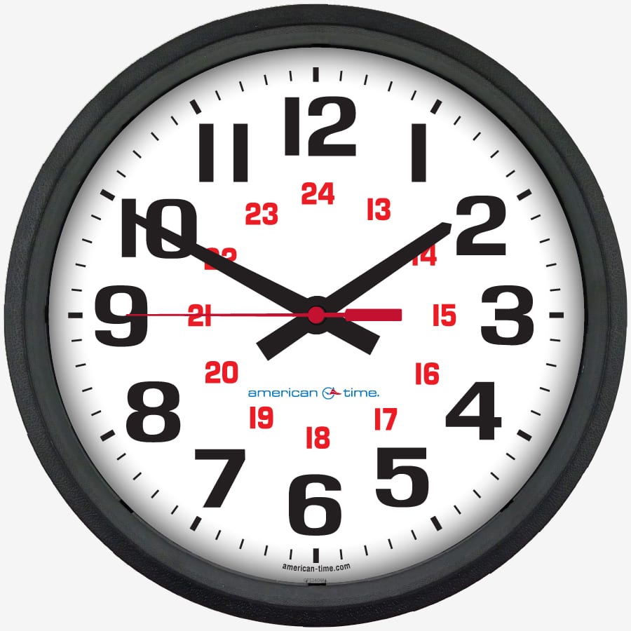 Silent Sweep Analog Wall Clock American Time