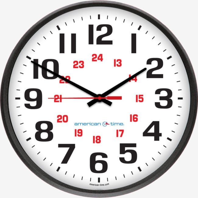 Silent Sweep Analog Wall Clock American Time
