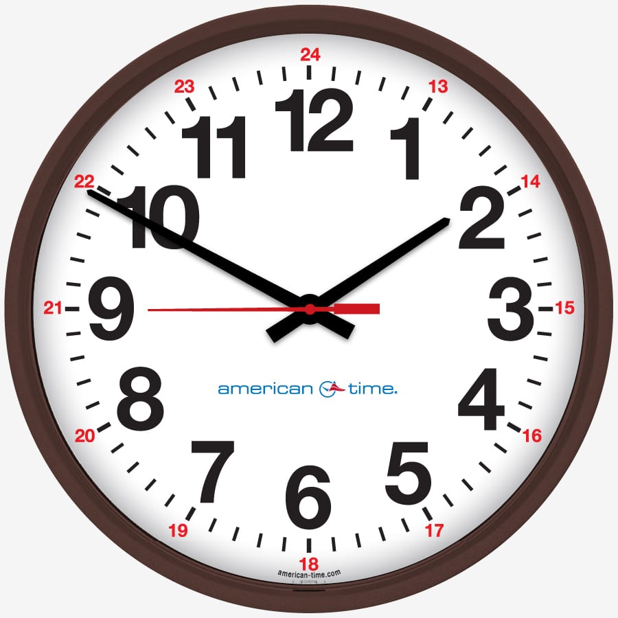Silent Sweep Analog Wall Clock American Time