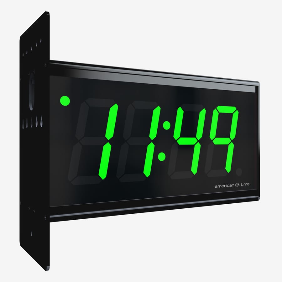 SiteSync IQ Wireless Digital Clock, 4 Green 4-Digit, Double-Face  Wall-Mount, 120V Molex Plug, w/ Countdown Circuit