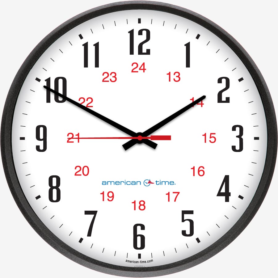 Silent Sweep Analog Wall Clock American Time