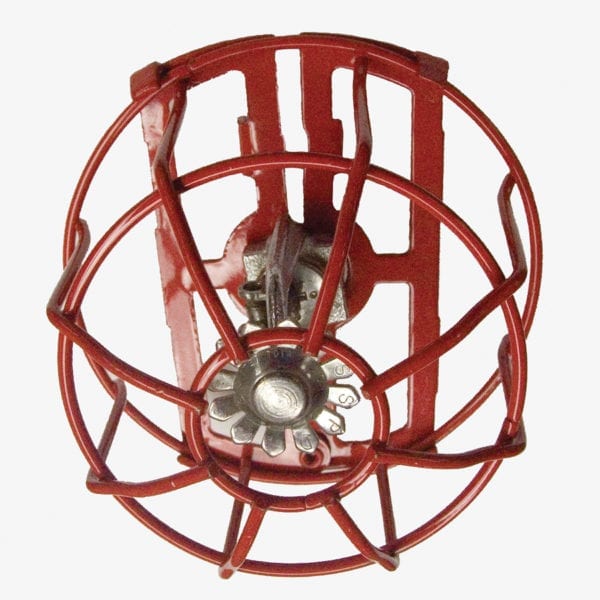 FIRE ALARM BELL GUARD PROTECTOR WIRE CAGE RED 12" Dia 