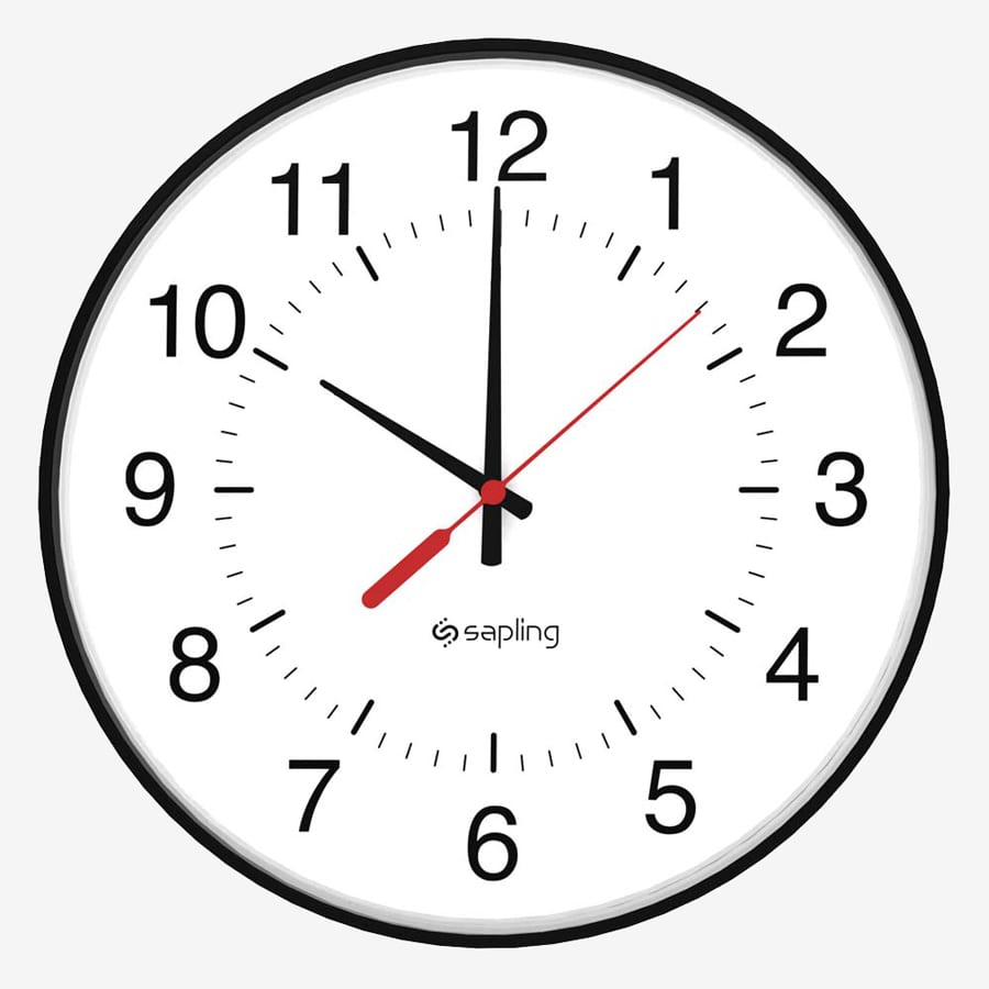 Sapling clock american time