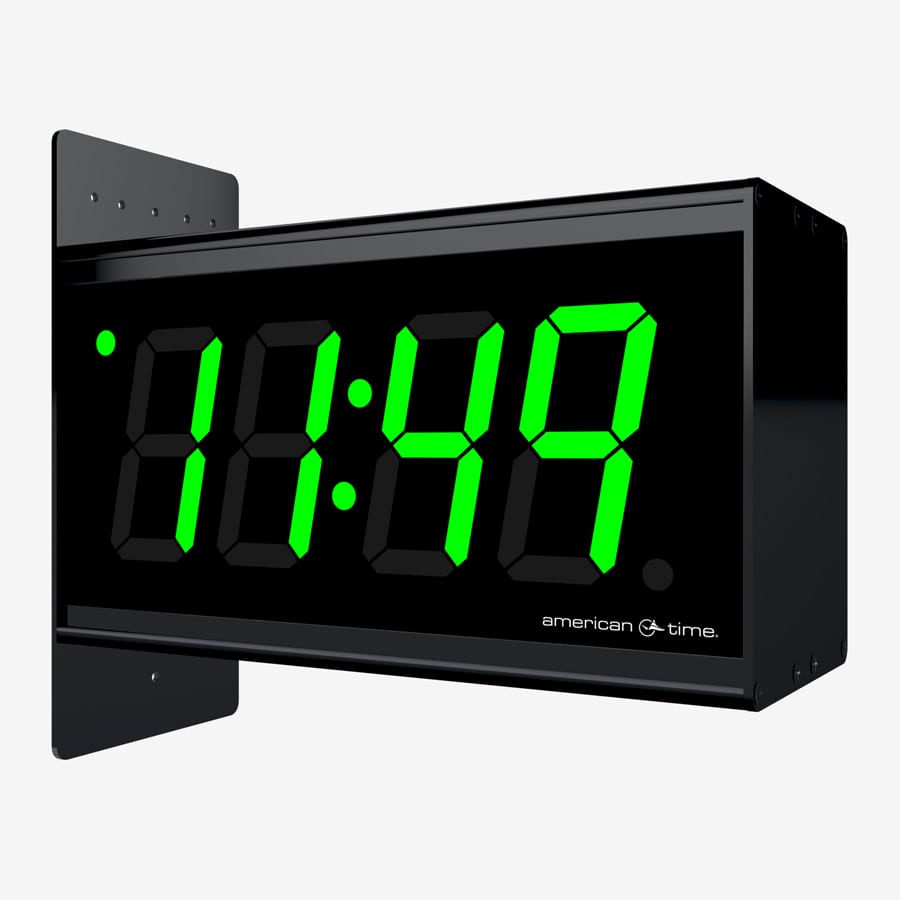 SiteSync IQ Wireless Digital Clock, 4 Green 4-Digit, Double-Face  Wall-Mount, 120V Molex Plug, w/ Countdown Circuit