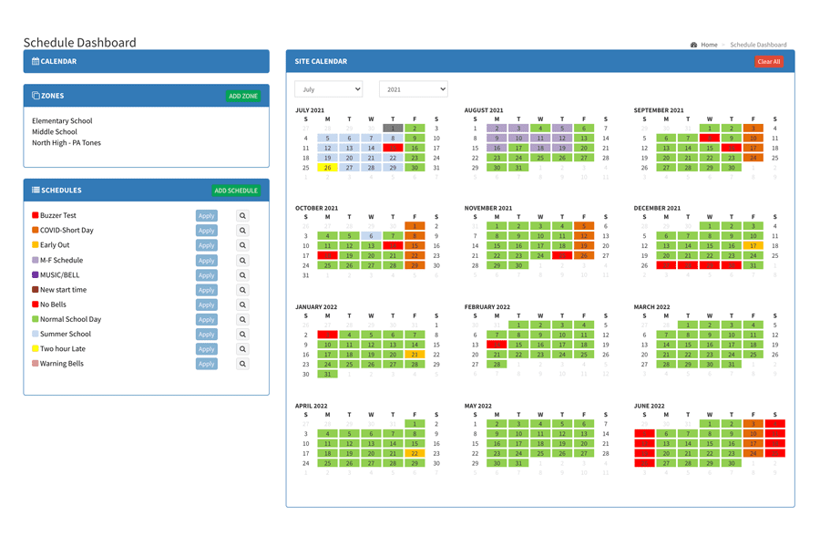 Schedule Dashboard