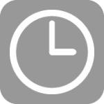 stand alone clock icon gray