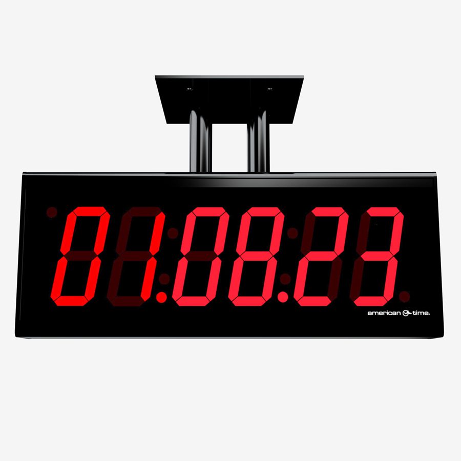 SiteSync IQ Wireless Digital Calendar Clock, 4 Red 6-Digit, Ceiling-Mount,  220V 60Hz Molex Plug, w/ Countdown Circuit