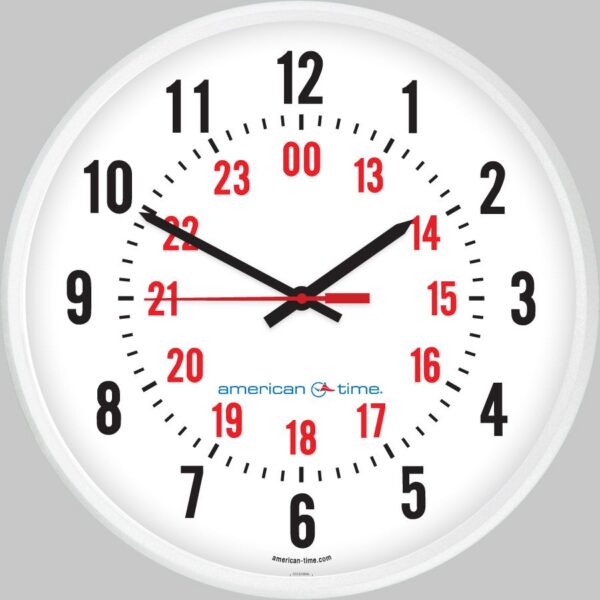 12'' SiteSync IQ 120V Round Surface Clock (White Steel, Dial 33)